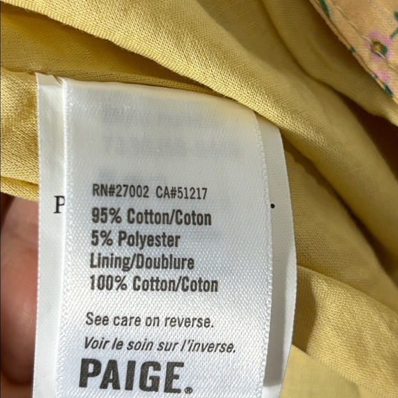 Revolve PAIGE Tamika Dress Butter Yellow Floral Midi Dress Size Medium tie strap - Picture 14 of 15